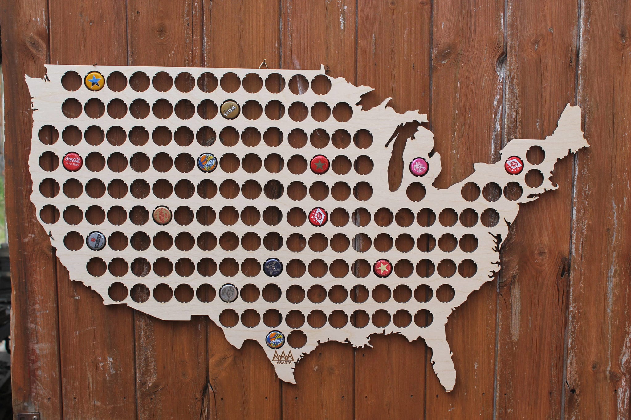Giant USA Beer Cap Map Large Bottle Cap Holder Collection ...