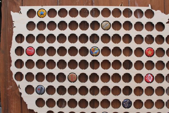 Giant USA Beer Cap Map Large Bottle Cap Holder Collection Gift Art
