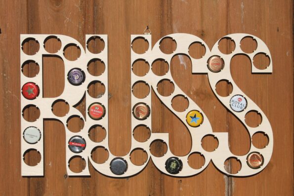 Personalised Name or Word Bottle Cap Holder Custom Word Collection Beer Cap  Gift for Him